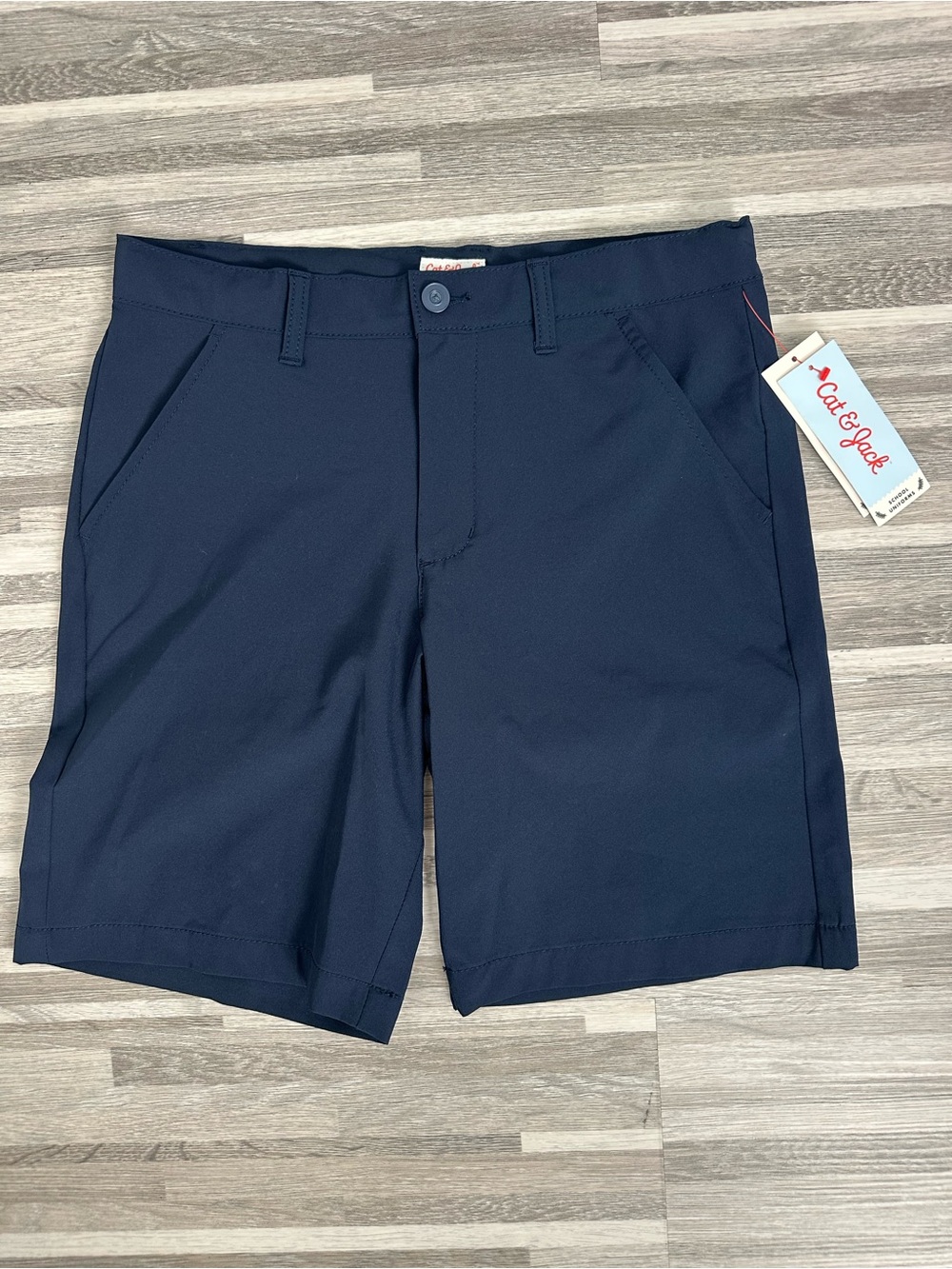 Cat & Jack Boys' Navy Blue Uniform Shorts NWT Size 14